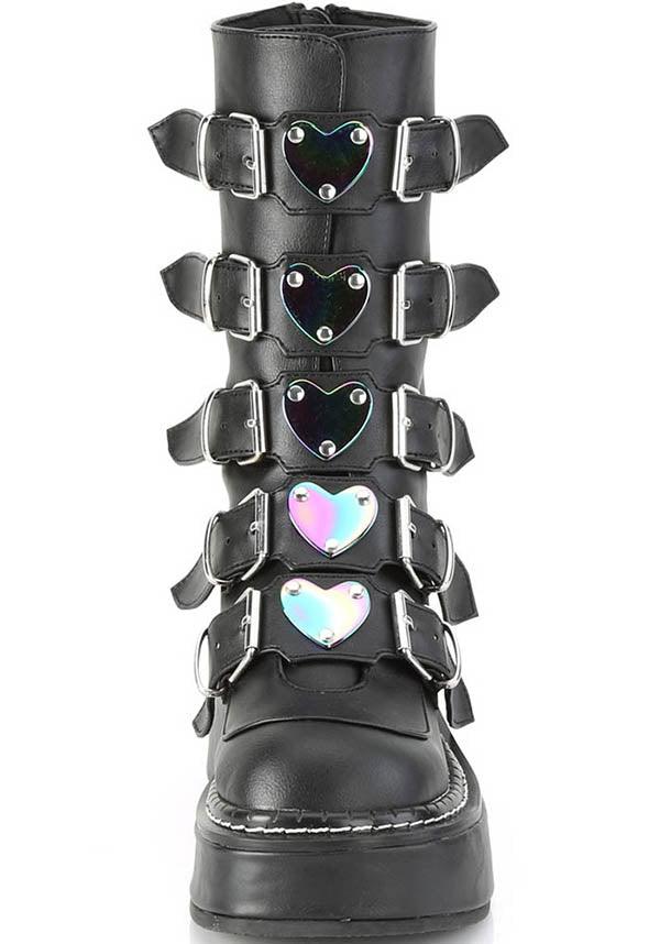 EMILY-330 [Black] | PLATFORM BOOTS [PREORDER] - Beserk - all, black, boots, boots [preorder], clickfrenzy15-2023, demonia, demonia shoes, discountapp, fp, labelpreorder, labelvegan, ladies, oct19, platforms, platforms [preorder], pleaserimageupdated, ppo, preorder, price, shoes, vegan