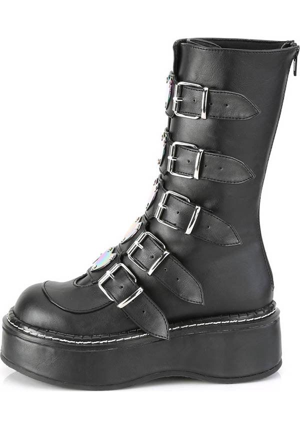 EMILY-330 [Black] | PLATFORM BOOTS [PREORDER] - Beserk - all, black, boots, boots [preorder], clickfrenzy15-2023, demonia, demonia shoes, discountapp, fp, labelpreorder, labelvegan, ladies, oct19, platforms, platforms [preorder], pleaserimageupdated, ppo, preorder, price, shoes, vegan