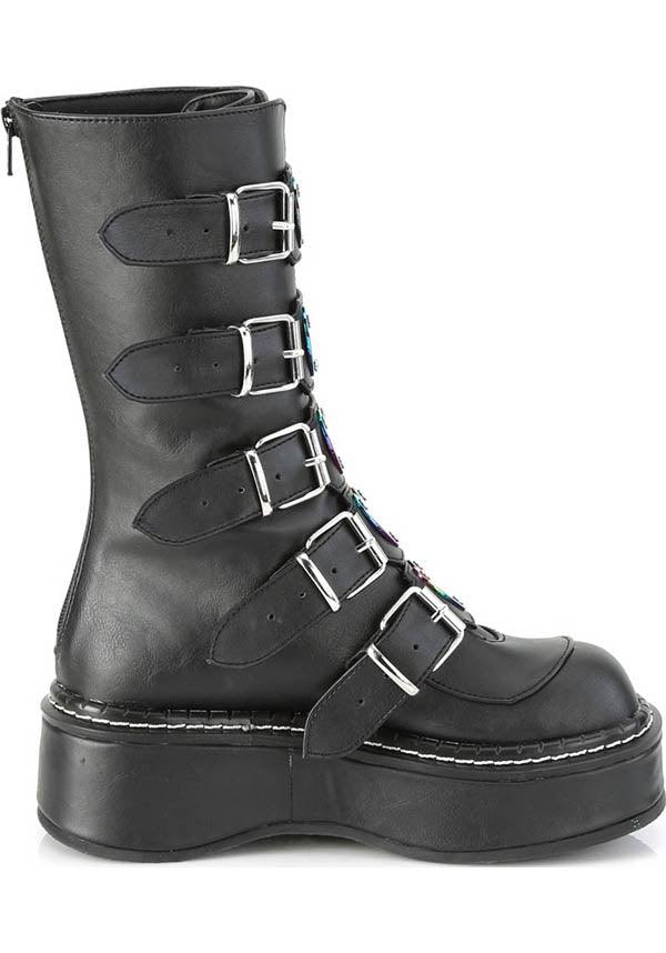 EMILY-330 [Black] | PLATFORM BOOTS [PREORDER] - Beserk - all, black, boots, boots [preorder], clickfrenzy15-2023, demonia, demonia shoes, discountapp, fp, labelpreorder, labelvegan, ladies, oct19, platforms, platforms [preorder], pleaserimageupdated, ppo, preorder, price, shoes, vegan