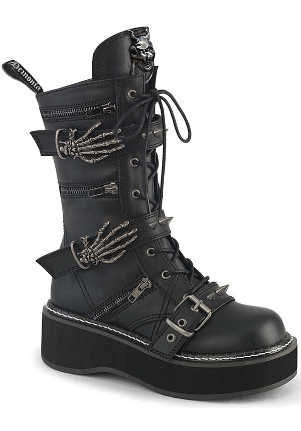 DEMONIA EMILY-82 [Black]| BOOTS [PREORDER] - BOOTS - Front View