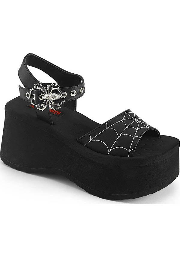 Demonia Shoes FUNN-10 Black Flats Buy Online Australia