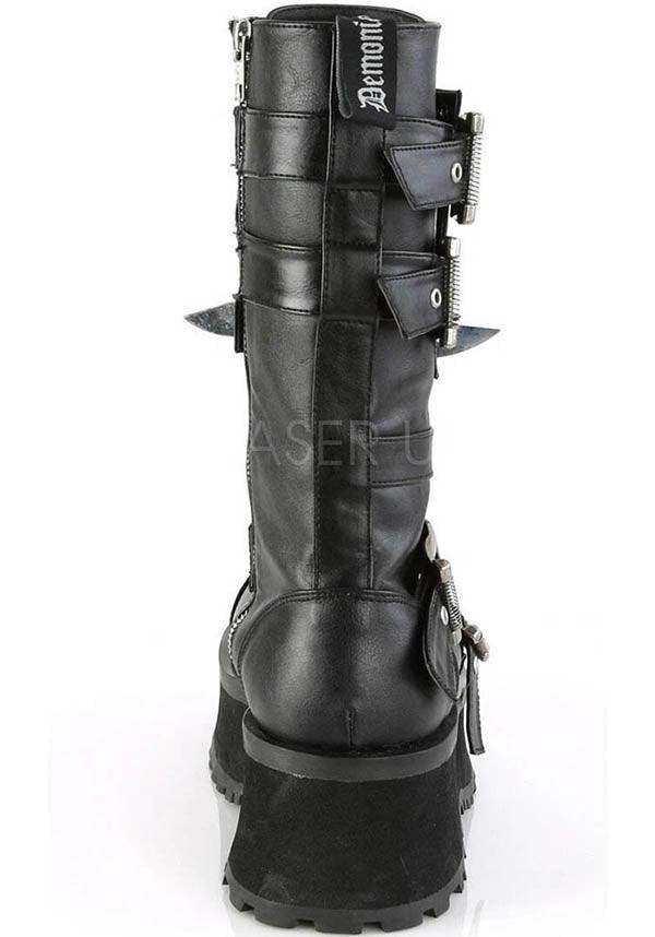 GRAVEDIGGER-250 [Black] | BOOTS [PREORDER] - Beserk - all, black, boots, boots [preorder], clickfrenzy15-2023, demonia, demonia shoes, discountapp, fp, jun18, labelpreorder, labelvegan, pleaserimageupdated, ppo, preorder, shoes, silver, spike, spiked, spiked shoe, spikes, spikey, techwear, toe cap, vegan