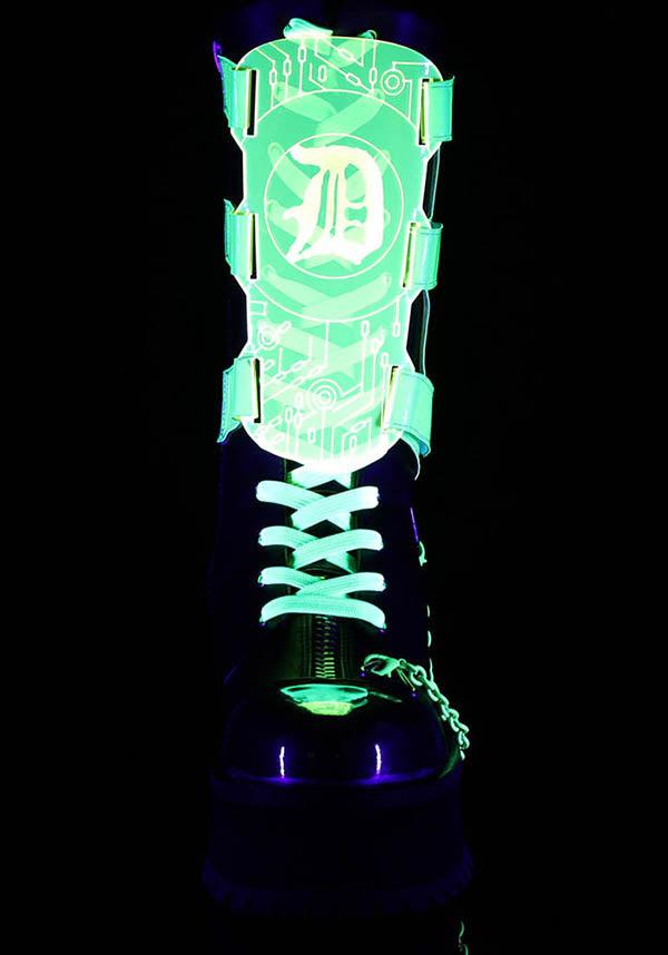 GRAVEDIGGER-255 [Black] | PLATFORM BOOTS [PREORDER] - Beserk - all, all ladies, black, boots, boots [preorder], clickfrenzy15-2023, demonia, demonia shoes, discountapp, fp, glow in the dark, goth, gothic, green, labelpreorder, labeluvreactive, labelvegan, ladies, mens shoes, platform boots, platforms, platforms [preorder], ppo, preorder, shoes, uv, uv reactive, uv_reactive, uvreactive, vegan