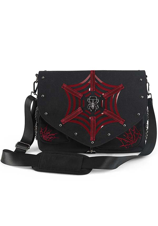 Demonia Canvas [Black] Messenger Bag Australia