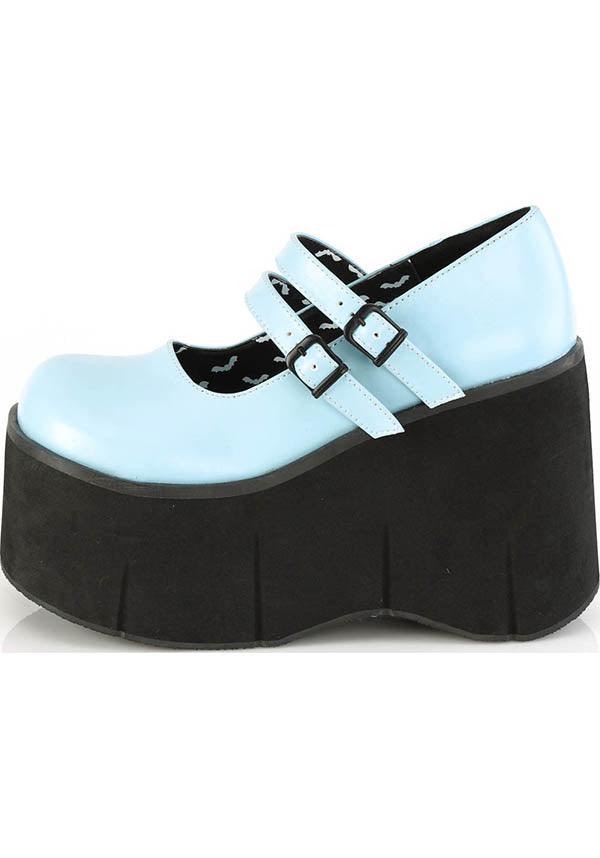 KERA-08 [Baby Blue] | PLATFORMS [PREORDER] - Beserk - all, baby blue, black, blue, clickfrenzy15-2023, colour:blue, demonia, demonia shoes, discountapp, fp, goth, gothic, harajuku, kawaii, labelpreorder, labelvegan, mary janes, pastel, pastel blue, pastel goth, platform, platforms, platforms [preorder], pleaserimageupdated, ppo, preorder, shoes, vegan