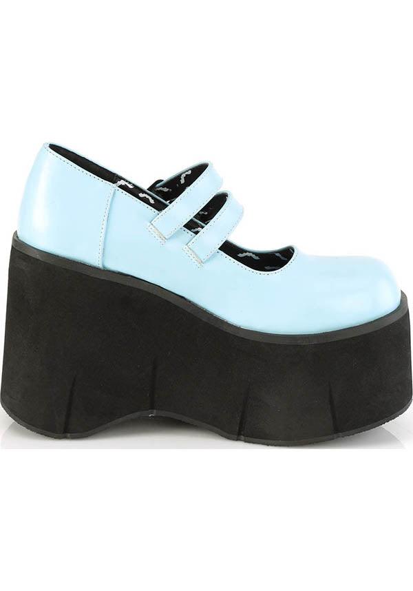 KERA-08 [Baby Blue] | PLATFORMS [PREORDER] - Beserk - all, baby blue, black, blue, clickfrenzy15-2023, colour:blue, demonia, demonia shoes, discountapp, fp, goth, gothic, harajuku, kawaii, labelpreorder, labelvegan, mary janes, pastel, pastel blue, pastel goth, platform, platforms, platforms [preorder], pleaserimageupdated, ppo, preorder, shoes, vegan