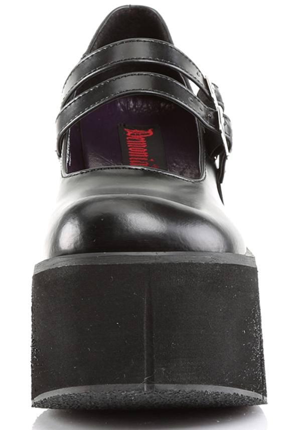 KERA-08 [Black] | PLATFORMS [IN STOCK] - Beserk - all, black, clickfrenzy15-2023, demonia, demonia shoes, discountapp, dm18082022, fp, gothic, in stock, instock, labelinstock, labelvegan, mary jane, mary janes, platform, platforms, platforms [in stock], pleaserimageupdated, pleaserrestock, shoes, vegan