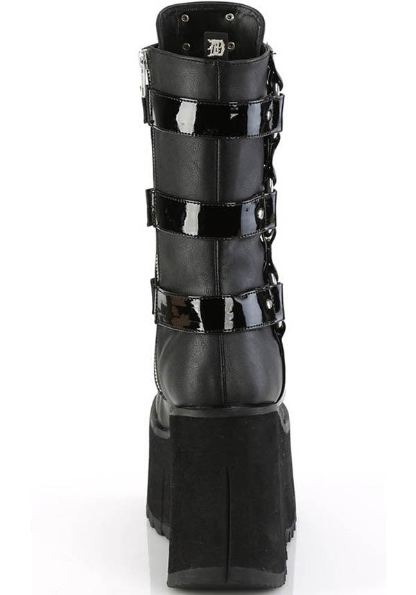 KERA-110 [Black] | PLATFORM BOOTS [PREORDER] - Beserk - all, black, boots, boots [preorder], clickfrenzy15-2023, demonia, demonia shoes, discountapp, fp, labelpreorder, labelvegan, mid calf boots, platform boots, platforms, platforms [preorder], ppo, preorder, shoes, vegan