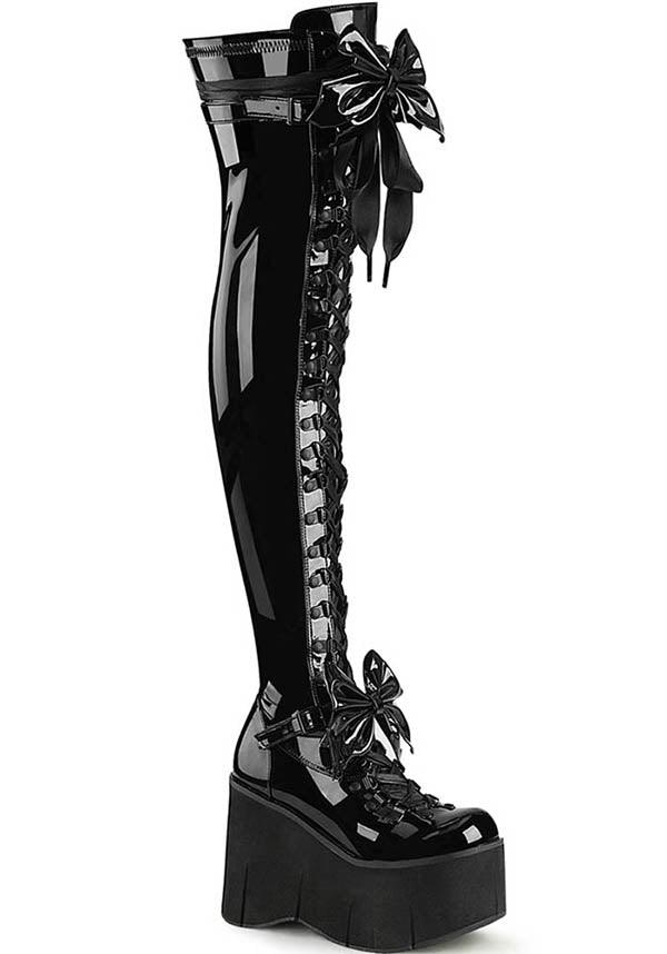 KERA-303 [Black Patent] | PLATFORM BOOTS [IN STOCK]**