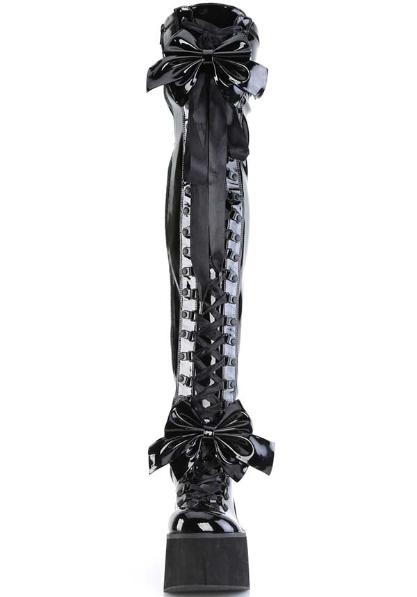 KERA-303 [Black Patent] | PLATFORM BOOTS [IN STOCK]**
