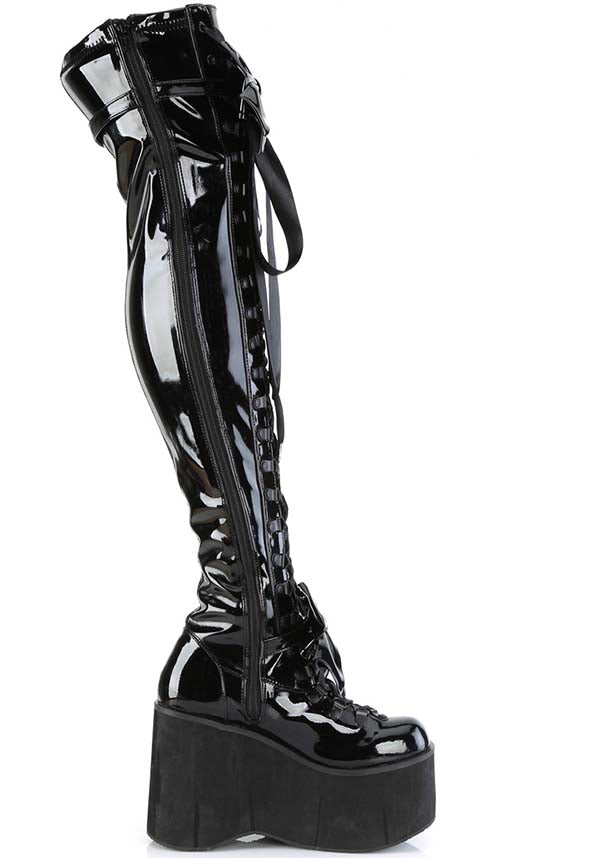 KERA-303 [Black Patent] | PLATFORM BOOTS [IN STOCK]**