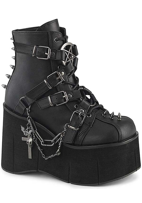Demonia Shoes KERA-68 Black Platform Boots Buy Online Australia