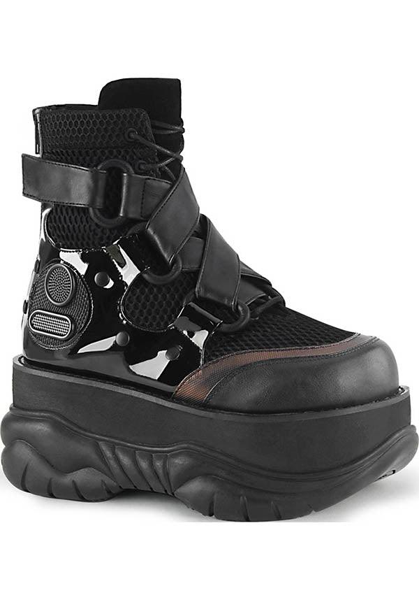 NEPTUNE-126 [Black] | PLATFORM BOOTS [PREORDER] - Beserk - all, black, boots, boots [preorder], clickfrenzy15-2023, demonia, demonia shoes, discountapp, fp, labelpreorder, labelvegan, nov18, platforms, platforms [preorder], pleaserimageupdated, ppo, preorder, shoes, techwear, vegan