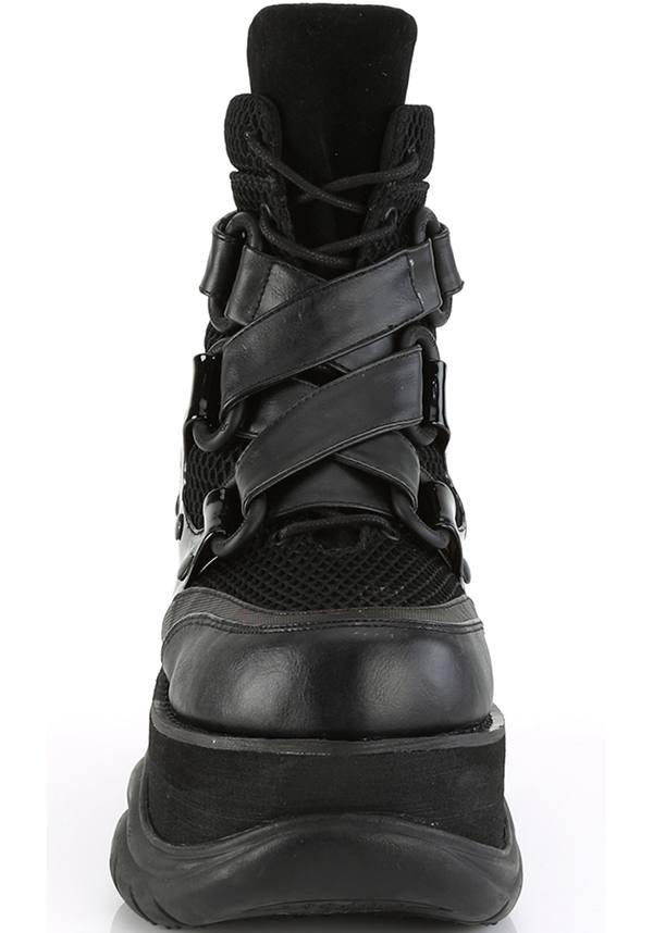 NEPTUNE-126 [Black] | PLATFORM BOOTS [PREORDER] - Beserk - all, black, boots, boots [preorder], clickfrenzy15-2023, demonia, demonia shoes, discountapp, fp, labelpreorder, labelvegan, nov18, platforms, platforms [preorder], pleaserimageupdated, ppo, preorder, shoes, techwear, vegan