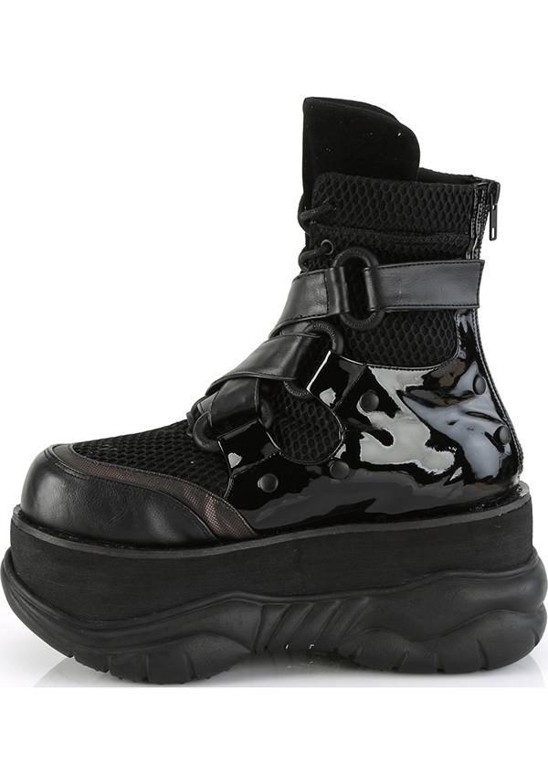 NEPTUNE-126 [Black] | PLATFORM BOOTS [PREORDER] - Beserk - all, black, boots, boots [preorder], clickfrenzy15-2023, demonia, demonia shoes, discountapp, fp, labelpreorder, labelvegan, nov18, platforms, platforms [preorder], pleaserimageupdated, ppo, preorder, shoes, techwear, vegan