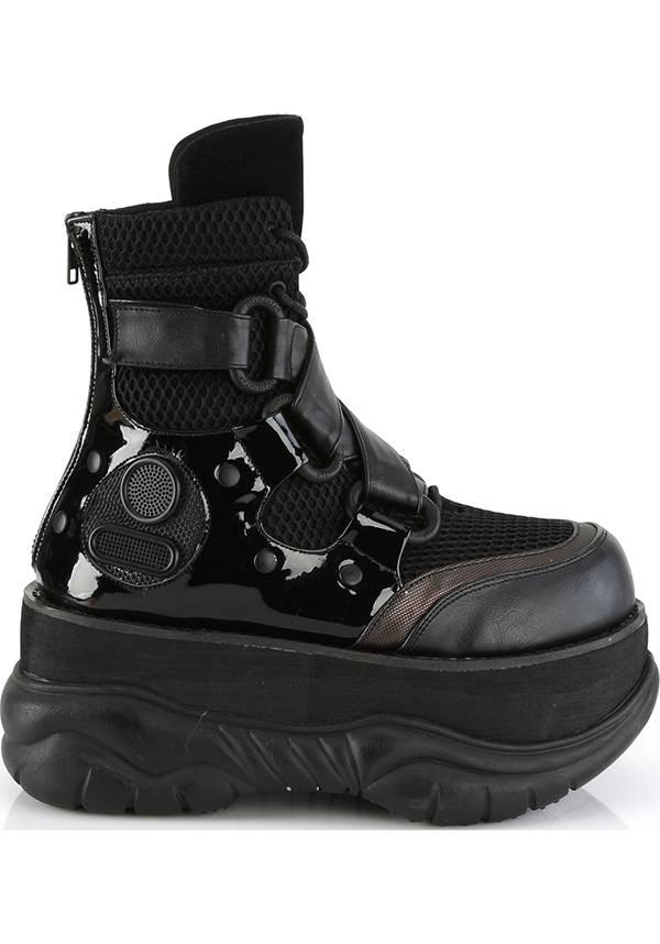 NEPTUNE-126 [Black] | PLATFORM BOOTS [PREORDER] - Beserk - all, black, boots, boots [preorder], clickfrenzy15-2023, demonia, demonia shoes, discountapp, fp, labelpreorder, labelvegan, nov18, platforms, platforms [preorder], pleaserimageupdated, ppo, preorder, shoes, techwear, vegan