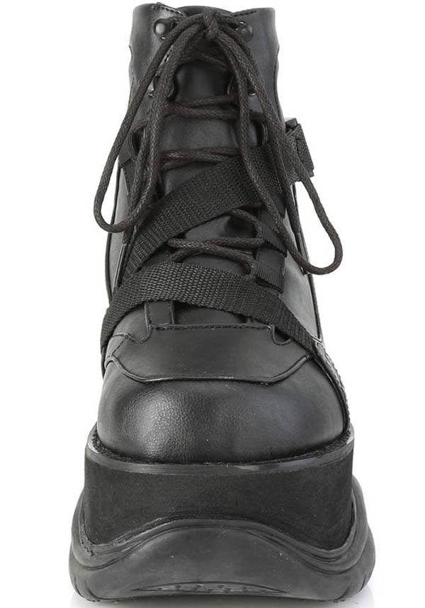 NEPTUNE-181 [Black] | PLATFORM BOOTS [PREORDER] - Beserk - all, black, boots, boots [preorder], clickfrenzy15-2023, demonia, demonia shoes, discountapp, fp, labelpreorder, labelvegan, oct19, platforms, platforms [preorder], pleaserimageupdated, ppo, preorder, price, shoes, techwear, vegan