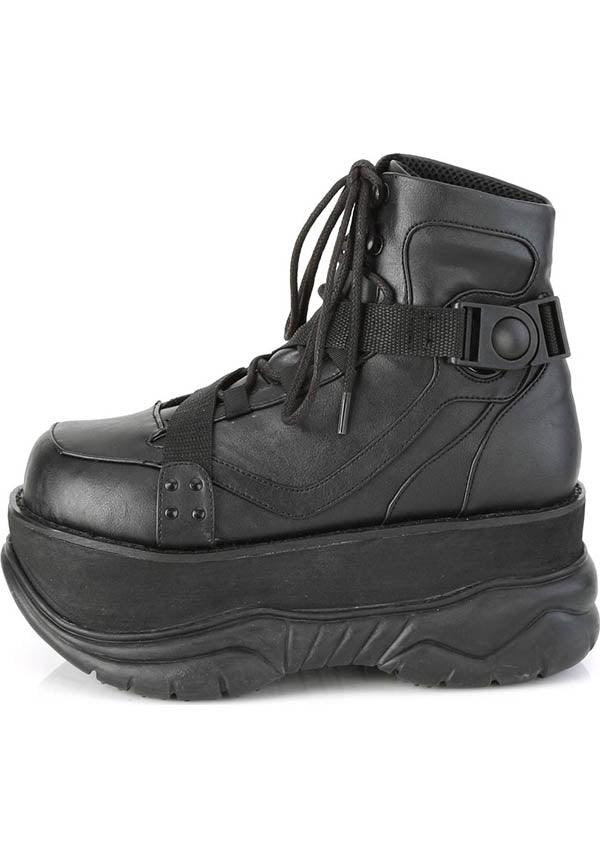 NEPTUNE-181 [Black] | PLATFORM BOOTS [PREORDER] - Beserk - all, black, boots, boots [preorder], clickfrenzy15-2023, demonia, demonia shoes, discountapp, fp, labelpreorder, labelvegan, oct19, platforms, platforms [preorder], pleaserimageupdated, ppo, preorder, price, shoes, techwear, vegan