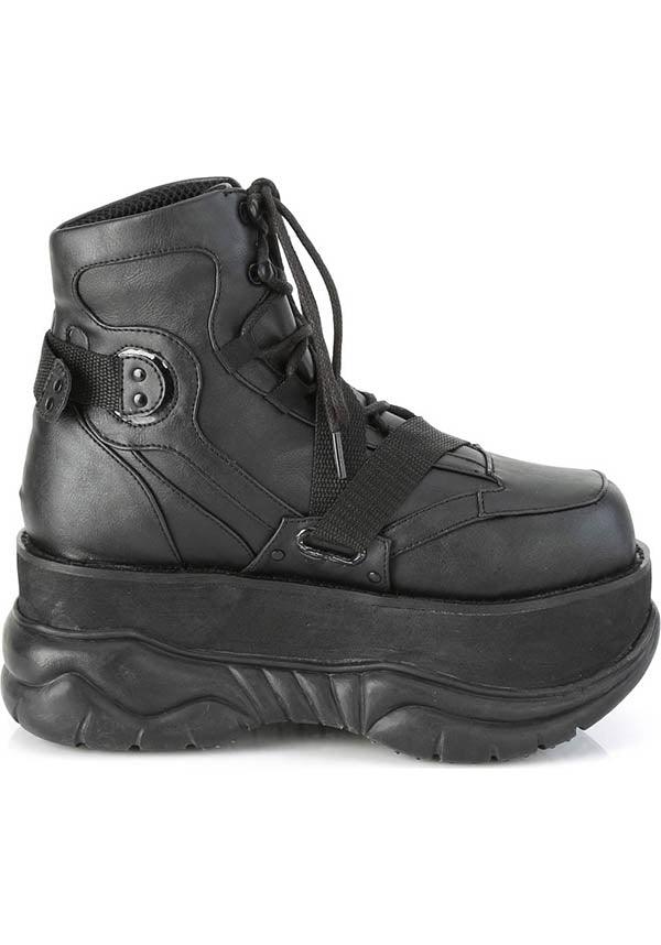 NEPTUNE-181 [Black] | PLATFORM BOOTS [PREORDER] - Beserk - all, black, boots, boots [preorder], clickfrenzy15-2023, demonia, demonia shoes, discountapp, fp, labelpreorder, labelvegan, oct19, platforms, platforms [preorder], pleaserimageupdated, ppo, preorder, price, shoes, techwear, vegan