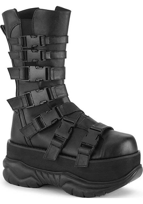 NEPTUNE-210 [Black] | PLATFORM BOOTS [PREORDER] - Beserk - all, black, boots, boots [preorder], clickfrenzy15-2023, demonia, demonia shoes, discountapp, fp, jul19, labelpreorder, labelvegan, platforms, platforms [preorder], pleaserimageupdated, ppo, preorder, shoes, techwear, vegan