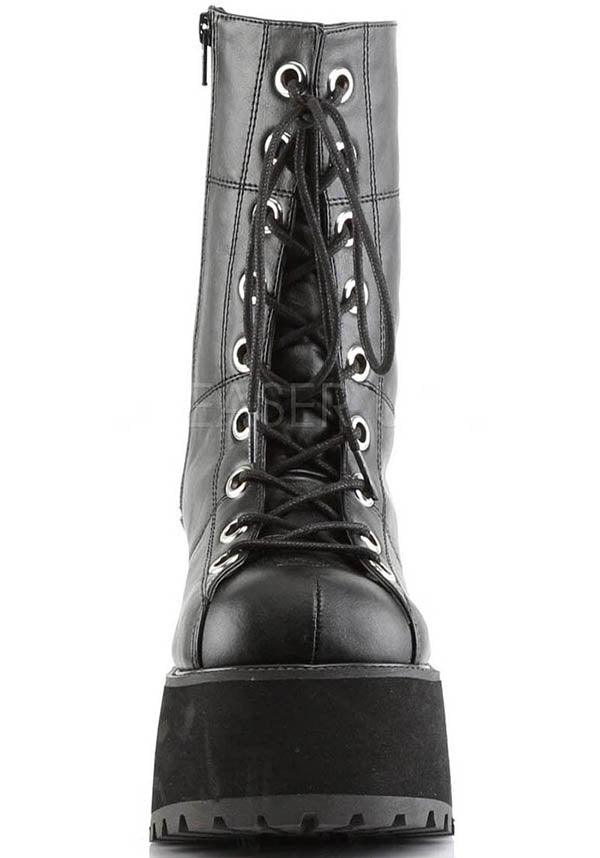 RANGER-301 [Black] | PLATFORM BOOTS [PREORDER] - Beserk - all, black, boot, boots, boots [preorder], clickfrenzy15-2023, demonia, demonia shoes, discountapp, fp, goth, gothic, labelpreorder, labelvegan, mid calf boots, platform, platform boots, platforms, platforms [preorder], pleaserimageupdated, ppo, preorder, shoes, vegan