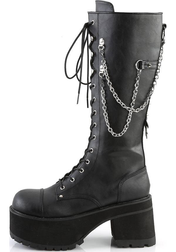 RANGER-303 [Black] | PLATFORM BOOTS [PREORDER] - Beserk - 01062020, all, black, boots, boots [preorder], clickfrenzy15-2023, demonia, discountapp, fp, goth, gothic, labelpreorder, labelvegan, mens shoes, pleaserimageupdated, ppo, preorder, shoes, vegan
