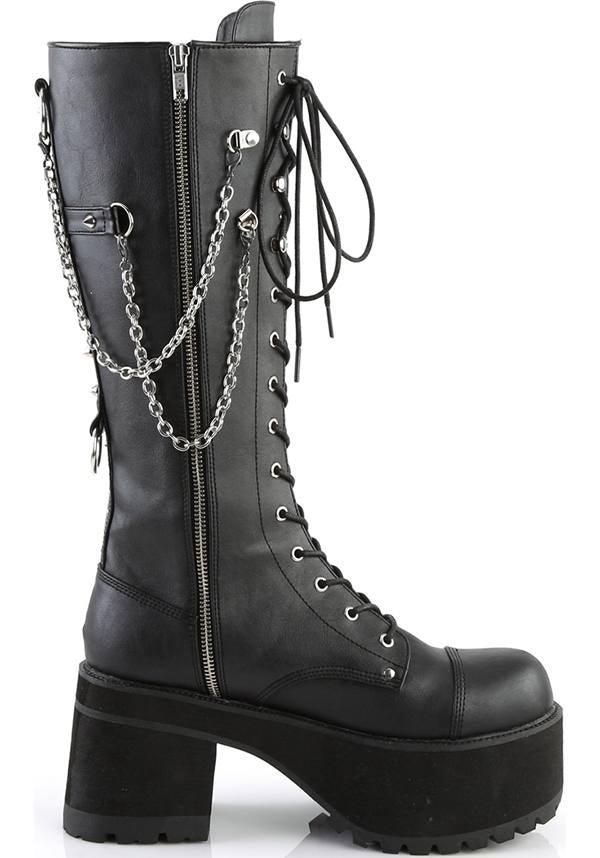 RANGER-303 [Black] | PLATFORM BOOTS [PREORDER] - Beserk - 01062020, all, black, boots, boots [preorder], clickfrenzy15-2023, demonia, discountapp, fp, goth, gothic, labelpreorder, labelvegan, mens shoes, pleaserimageupdated, ppo, preorder, shoes, vegan