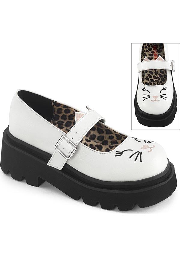 RENEGADE-56 [White] | FLATS [PREORDER] - Beserk - all, cat, cats, clickfrenzy15-2023, demonia, demonia shoes, discountapp, flats, flats [preorder], fp, labelpreorder, labelvegan, platforms, platforms [preorder], ppo, preorder, shoes, vegan, white