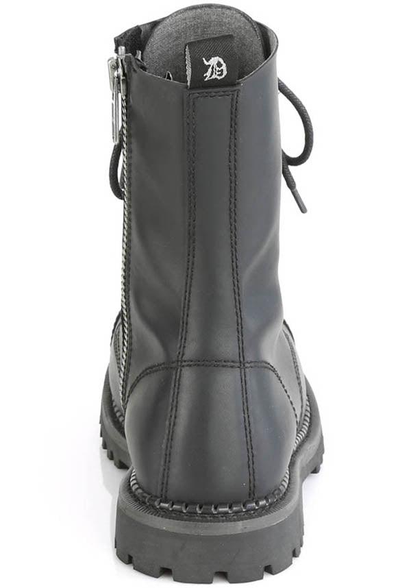 RIOT-10 [Black] | BOOTS [PREORDER] - Beserk - all, black, boots, boots [preorder], clickfrenzy15-2023, demonia, demonia shoes, discountapp, flats, flats [preorder], fp, goth, gothic, labelpreorder, labelvegan, pleaserimageupdated, ppo, preorder, shoes, vegan