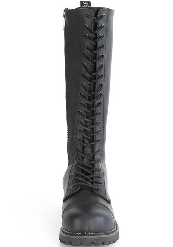 RIOT-20 [Black] | BOOTS [PREORDER] - Beserk - all, black, boots, boots [preorder], clickfrenzy15-2023, demonia, demonia shoes, discountapp, flats, flats [preorder], fp, knee high, labelpreorder, labelvegan, medieval, pleaserimageupdated, ppo, preorder, shoes, vegan