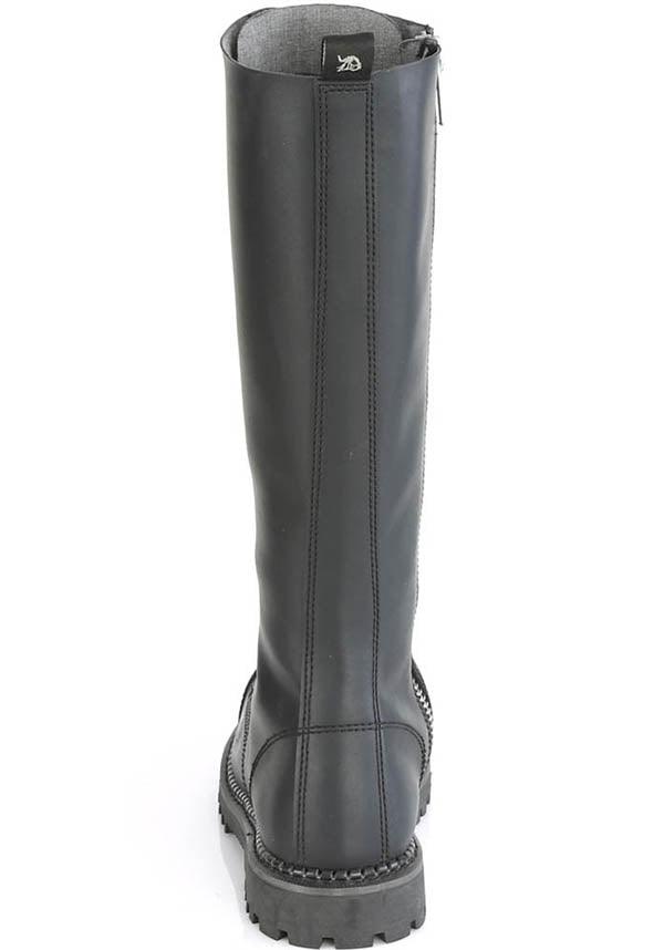 RIOT-20 [Black] | BOOTS [PREORDER] - Beserk - all, black, boots, boots [preorder], clickfrenzy15-2023, demonia, demonia shoes, discountapp, flats, flats [preorder], fp, knee high, labelpreorder, labelvegan, medieval, pleaserimageupdated, ppo, preorder, shoes, vegan