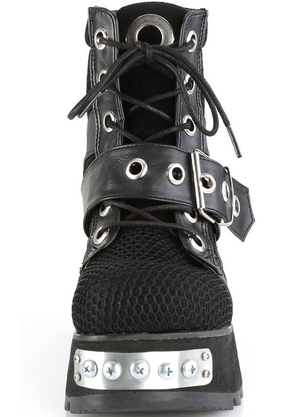 SCENE-53 [Black] | PLATFORM BOOTS [PREORDER] - Beserk - all, black, boots, boots [preorder], clickfrenzy15-2023, demonia, demonia shoes, discountapp, fp, goth, gothic, jun18, labelpreorder, labelvegan, ladies, platforms, platforms [preorder], pleaserimageupdated, ppo, preorder, shoes, vegan