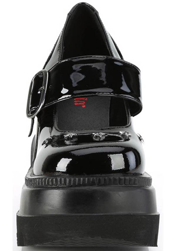 SHAKER-23 [Black Patent] | PLATFORMS [PREORDER] - Beserk - all, black, clickfrenzy15-2023, demonia, demonia shoes, discountapp, fp, goth, gothic, labelpreorder, labelvegan, patent, platforms, platforms [preorder], ppo, preorder, shoes, vegan