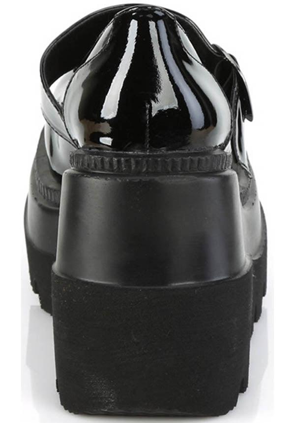 SHAKER-23 [Black Patent] | PLATFORMS [PREORDER] - Beserk - all, black, clickfrenzy15-2023, demonia, demonia shoes, discountapp, fp, goth, gothic, labelpreorder, labelvegan, patent, platforms, platforms [preorder], ppo, preorder, shoes, vegan