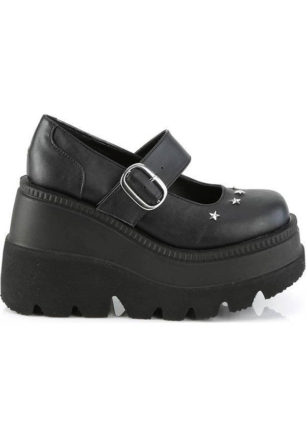 SHAKER-23 [Black] | PLATFORMS [PREORDER] - Beserk - all, all ladies, black, clickfrenzy15-2023, demonia, demonia shoes, discountapp, fp, goth, gothic, labelpreorder, labelvegan, ladies, platform, platforms, platforms [preorder], ppo, preorder, shoes, star, stars, vegan