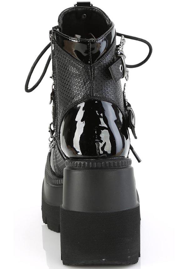 SHAKER-66 [Black] | PLATFORM BOOTS [PREORDER] - Beserk - all, ankle boots, bat, bats, black, boot, boots, boots [preorder], clickfrenzy15-2023, demonia, demonia shoes, discountapp, fp, googleshopping, goth, gothic, labelpreorder, labelvegan, platform, platform [preorder], platform boots, platforms, platforms [preorder], ppo, preorder, punk, shoes, vegan