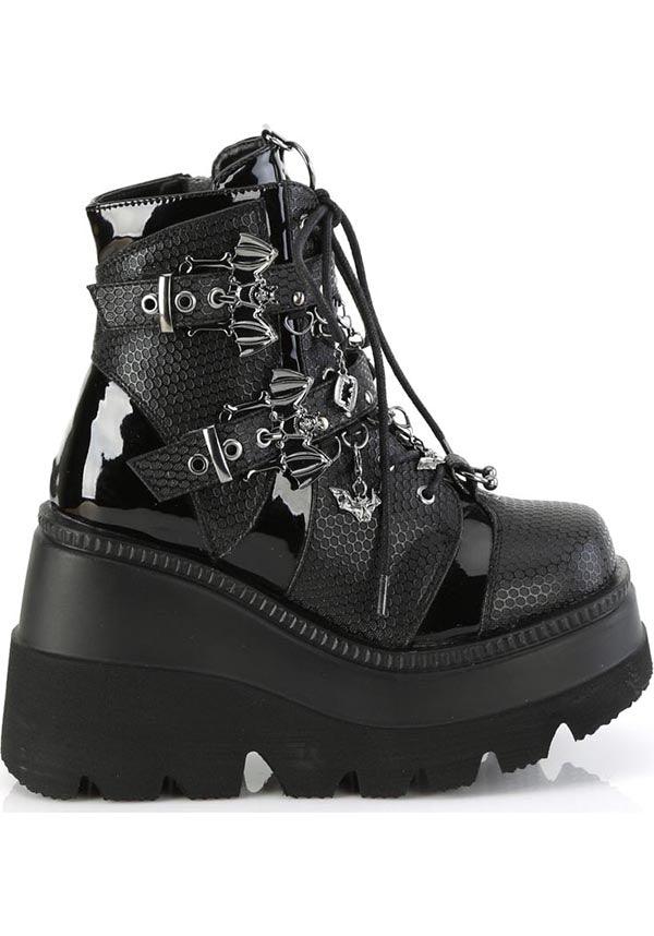 SHAKER-66 [Black] | PLATFORM BOOTS [PREORDER] - Beserk - all, ankle boots, bat, bats, black, boot, boots, boots [preorder], clickfrenzy15-2023, demonia, demonia shoes, discountapp, fp, googleshopping, goth, gothic, labelpreorder, labelvegan, platform, platform [preorder], platform boots, platforms, platforms [preorder], ppo, preorder, punk, shoes, vegan