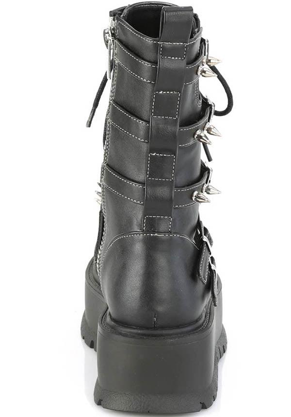 SLACKER-165 [Black] | PLATFORM BOOTS [PREORDER] - Beserk - all, black, boot, boots, boots [preorder], clickfrenzy15-2023, discountapp, fp, goth, gothic, grunge, labelpreorder, labelvegan, platform, platforms, platforms [preorder], pleaserimageupdated, ppo, preorder, punk, shoes, techwear, vegan