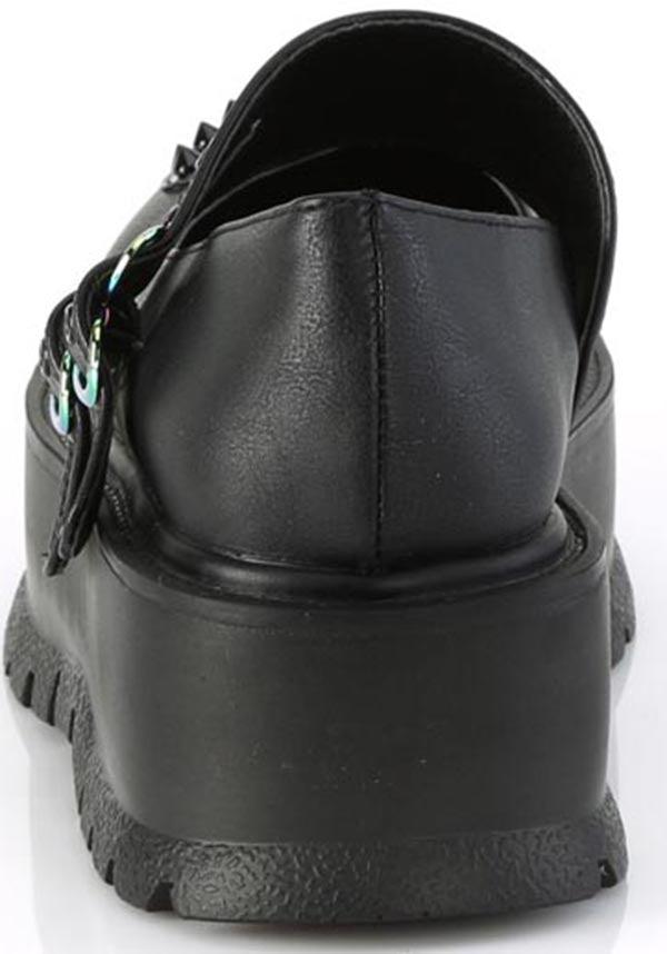 SLACKER-25 [Black] | FLATS [PREORDER] - Beserk - all, black, clickfrenzy15-2023, demonia, demonia shoes, discountapp, flats, flats [preorder], fp, heart, kawaii, labelpreorder, labelvegan, love heart, platforms [preorder], ppo, preorder, shoes, vegan
