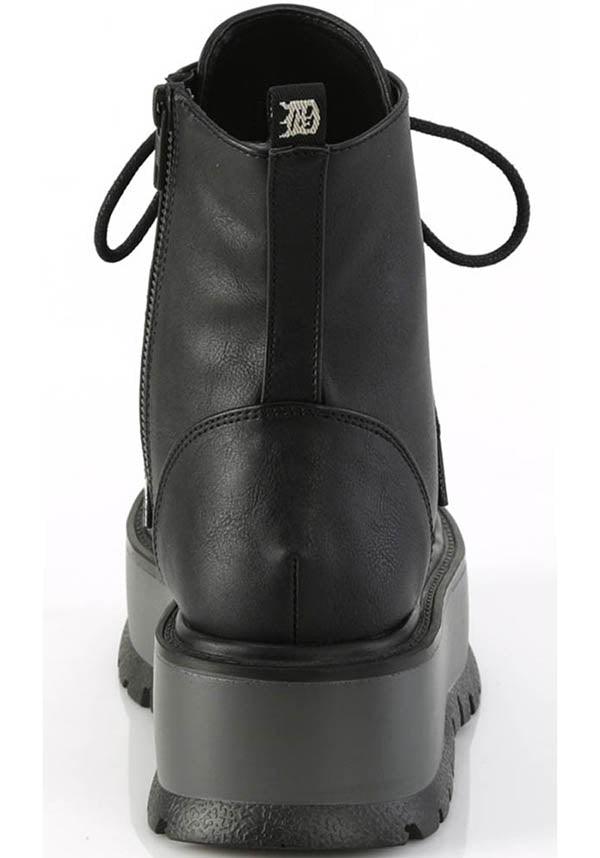 SLACKER-55 [Black] | PLATFORM BOOTS [PREORDER] - Beserk - all, ankle boots, black, boots, boots [preorder], clickfrenzy15-2023, demonia, demonia shoes, discountapp, fp, labelpreorder, labelvegan, platform boots, platforms, platforms [preorder], ppo, preorder, shoes, vegan