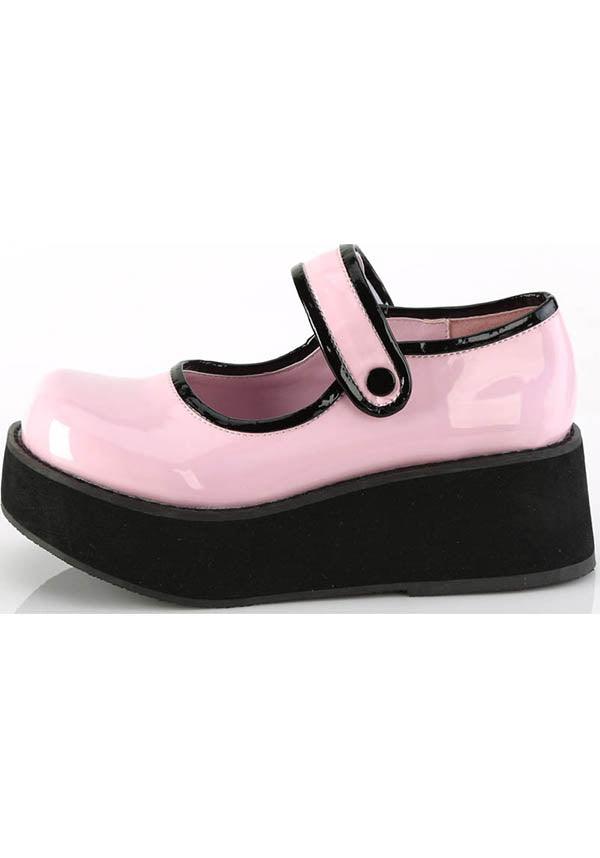 SPRITE-01 [B. Pink Holo Patent] | PLATFORMS [PREORDER] - Beserk - all, baby pink, clickfrenzy15-2023, colour:pink, demonia, demonia shoes, discountapp, fp, holo, holographic, labelpreorder, labelvegan, light pink, pastel goth, pastel pink, pink, platforms, platforms [preorder], ppo, preorder, shoes, vegan