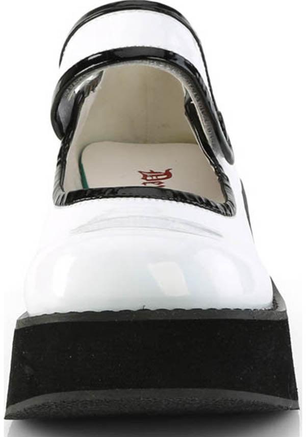 SPRITE-01 [White Holo Patent] | PLATFORMS [PREORDER] - Beserk - all, black and white, clickfrenzy15-2023, demonia, demonia shoes, discountapp, fp, labelpreorder, labelvegan, platform, platforms, platforms [preorder], ppo, preorder, shoes, vegan, white