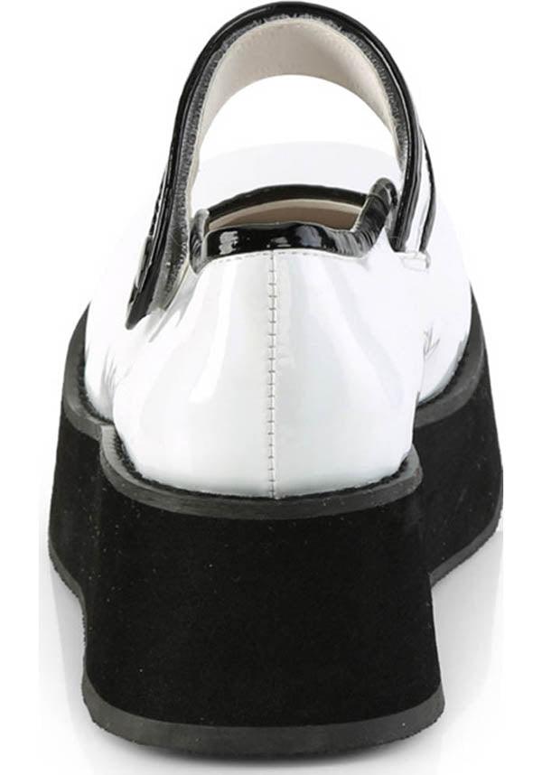 SPRITE-01 [White Holo Patent] | PLATFORMS [PREORDER] - Beserk - all, black and white, clickfrenzy15-2023, demonia, demonia shoes, discountapp, fp, labelpreorder, labelvegan, platform, platforms, platforms [preorder], ppo, preorder, shoes, vegan, white