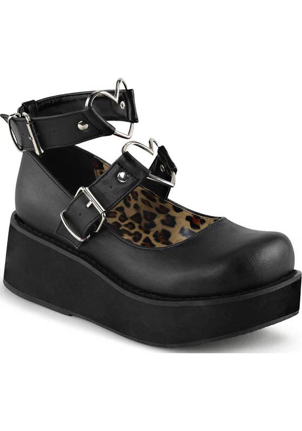SPRITE-02 [Black] | PLATFORMS [PREORDER] - Beserk - all, black, clickfrenzy15-2023, cosplay, demonia, demonia shoes, discountapp, fp, goth, gothic, labelpreorder, labelvegan, lolita, mary jane, mary janes, platform, platforms, platforms [preorder], ppo, preorder, shoes, vegan