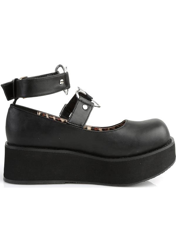 SPRITE-02 [Black] | PLATFORMS [PREORDER] - Beserk - all, black, clickfrenzy15-2023, cosplay, demonia, demonia shoes, discountapp, fp, goth, gothic, labelpreorder, labelvegan, lolita, mary jane, mary janes, platform, platforms, platforms [preorder], ppo, preorder, shoes, vegan