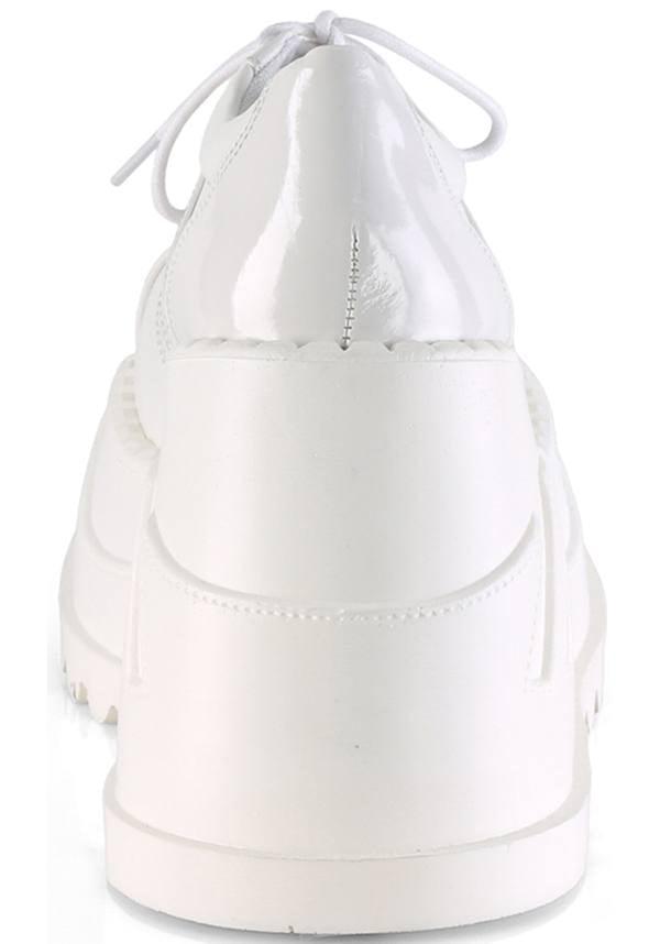 STOMP-08 [White] | PLATFORMS [PREORDER] - Beserk - all, boots, boots [preorder], clickfrenzy15-2023, demonia, demonia shoes, discountapp, fp, labelpreorder, labelvegan, ladies, nov18, platforms, platforms [preorder], ppo, preorder, shoes, vegan, white