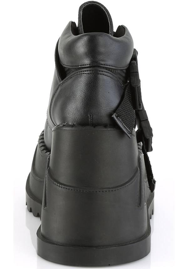 STOMP-15 [Black] | PLATFORMS [PREORDER] - Beserk - all, ankle boots, black, boot, boots, boots [preorder], clickfrenzy15-2023, cyber, demonia, demonia shoes, discountapp, fp, goth, gothic, labelpreorder, labelvegan, nov18, platforms, platforms [preorder], pleaserimageupdated, ppo, preorder, shoes, techwear, vegan