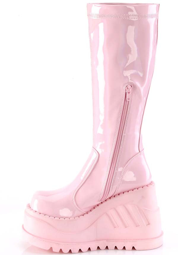 STOMP-200 [Pink Holo] | PLATFORM BOOTS [PREORDER]