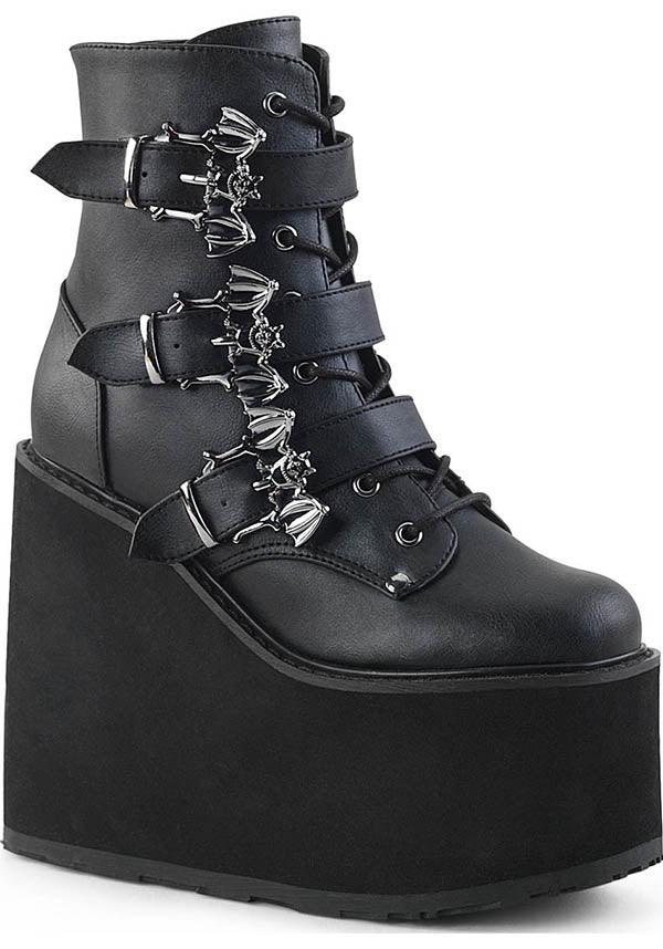 Demonia SWING-103 Black Vegan Leather Beserk Australia