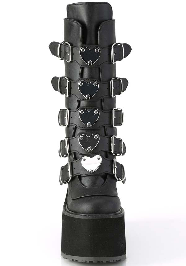 SWING-230 [Black] | PLATFORM BOOTS [IN STOCK] - Beserk - all, black, boot, boots, boots [in stock], clickfrenzy15-2023, cyber, demonia, demonia shoes, discountapp, dm18082022, egirleboy, fp, goth, gothic, grunge, heart, in stock, instock, jfashion, labelinstock, labelvegan, mar21, matte, pastel goth, platform, platforms, platforms [in stock], pleaserrestock, punk, shoes, vegan